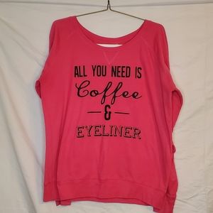 Coffee and Eyeliner sweatshirt